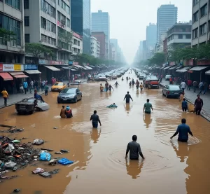 Flooded City Street
