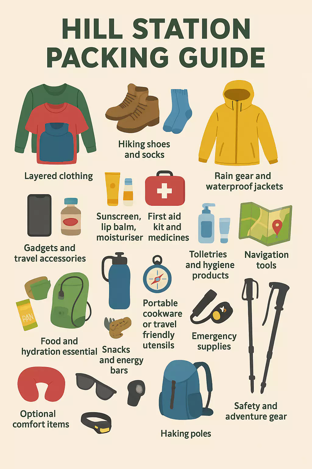 Hill Station Trip Essentials 1 Hill Station Trip Essentials