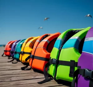 Pack Bag for Sea or River Trip 8 Life Jackets